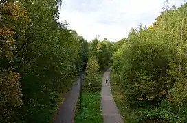 Die Stichstrecke wurde zum Fußweg umfunktioniert