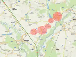 Karte der vom Tornado betroffenen Gemeinden