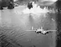 90th Bomb Squadron während der Bombenangriffe im Simpson Harbour am 2. November 1943.