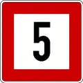 B.3 Gebot, die in km/h angegebene Geschwindigkeit nicht zu überschreiten