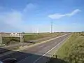 Sechsstreifig ausgebaute Strecke bei Düren