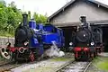 Lokschuppen mit Lok TAG 7 und 70 083 des BLV