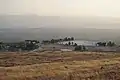Ansicht von Norden, von den Hügeln oberhalb von Pamukkale aus
