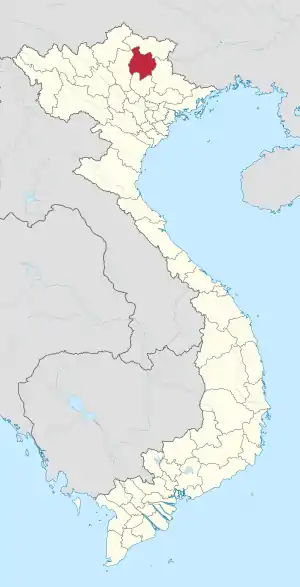 Karte von Vietnam mit der Provinz Tỉnh Bắc Kạn hervorgehoben