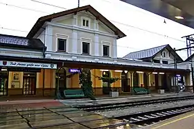 Aufnahmsgebäude, Gleisseite