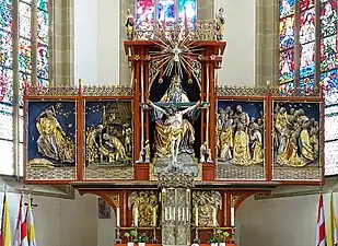 Kirche Mariä Himmelfahrt in Bad Königshofen, Unterfranken, Altar von Thomas Buscher (1860–1937)