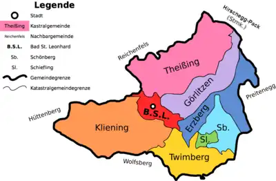Katastralgemeinden von Bad St. Leonhard