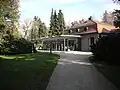 Gebäude der Wettinquelle im Kurpark