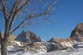 Badlands im Winter