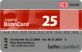 Jugend-Bahncard&nbsp;25 mit bahn.comfort-Status