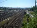 Blick auf den Bahnhof vor dem Umbau