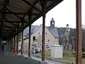 Bahnhof Hartenstein mit Burg Stein (2016)