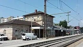 Gleisseite des Bahnhofs Schwabach im Jahr 2019