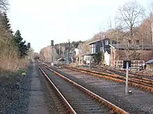 Bahnstrecke im Bahnhof Voigtsgrün (2016)