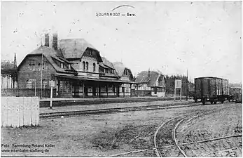 Schmalspurgleise am Bahnhof von Sourbrodt