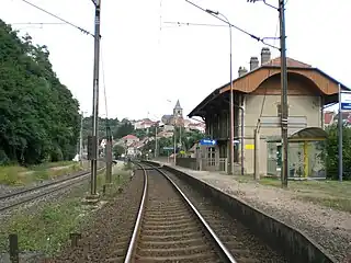 Bahnstation Hombourg-Haut, Blickrichtung Ost