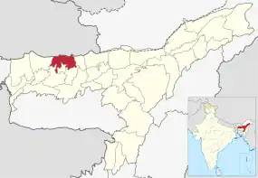 Positionskarte des Distrikts Baksa