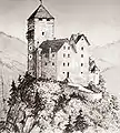 1840 mit Laube am Turm