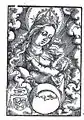 Einfache Initialen „HB“ unten rechts, Madonna lactans, 1514