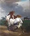 Kämpfende Pferde