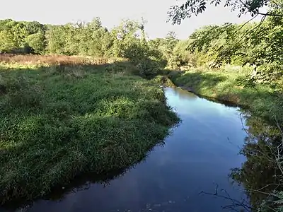 Der Bandiat flussaufwärts vom Pont de la Roderie