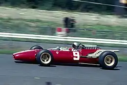 Lorenzo Bandini 1966 im Ferrari 312F1 beim Training zum GP von Deutschland auf dem Nürburgring