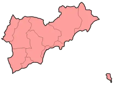 Gliederung der Bezirke
