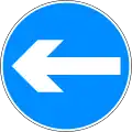 Vorgeschriebene Fahrtrichtung – hier links