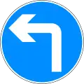 Vorgeschriebene Fahrtrichtung – links