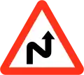 Doppelkurve (zunächst rechts)