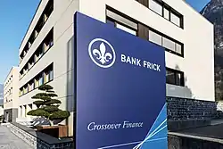 Sitz der Bank Frick in Balzers, Liechtenstein