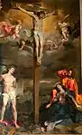 Kreuzigung, signiert und datiert 1596, Kathedrale von Genua