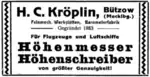 Annonce für Höhenmesser