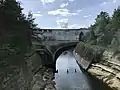 Staumauer Schiffenen bei Niedrigwasser