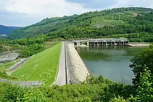 Das Oberbecken in Les Mazures