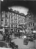 Barthels Hof, vom Markt aus gesehen (um 1890)