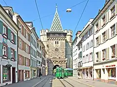 Das Spalentor von der Spalenvorstadt aus gesehen