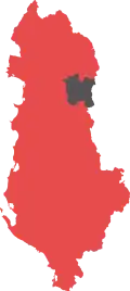 Lage der Gemeinde Dibra