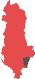 Lage der Gemeinde Kolonja