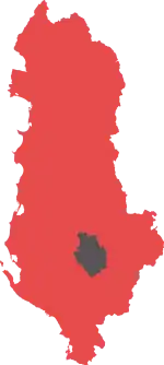 Lage der Gemeinde Skrapar