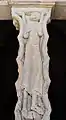 „Sklaven“ als Träger des Türsturzes an der Abteikirche St-Pierre (Beaulieu-sur-Dordogne), um 1130–40