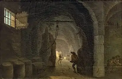Henry d'Arles,Interieur eines Kellers (1771).
