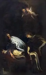 Die Bestattung des Heiligen Laurentius.