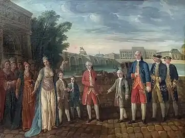 Cazes der Jüngere, Die Familie Chénier (um 1773).