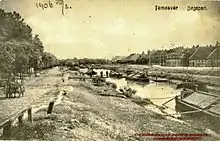 Der im Bezirk Iosefin gelegene Binnenhafen von Timișoara (1906)