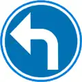D1: vorgeschriebene Fahrtrichtung – links