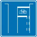 F14: Spezielle Zone für Radfahrer