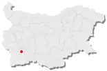 Karte von Bulgarien, Position von Beliza hervorgehoben