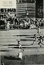 Bildkomposition: 200-Meter-Zieleinlauf