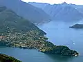 Die Bellagio-Landspitze, deren Konturen von oben gesehen der Silhouette der Mona Lisa entsprechen